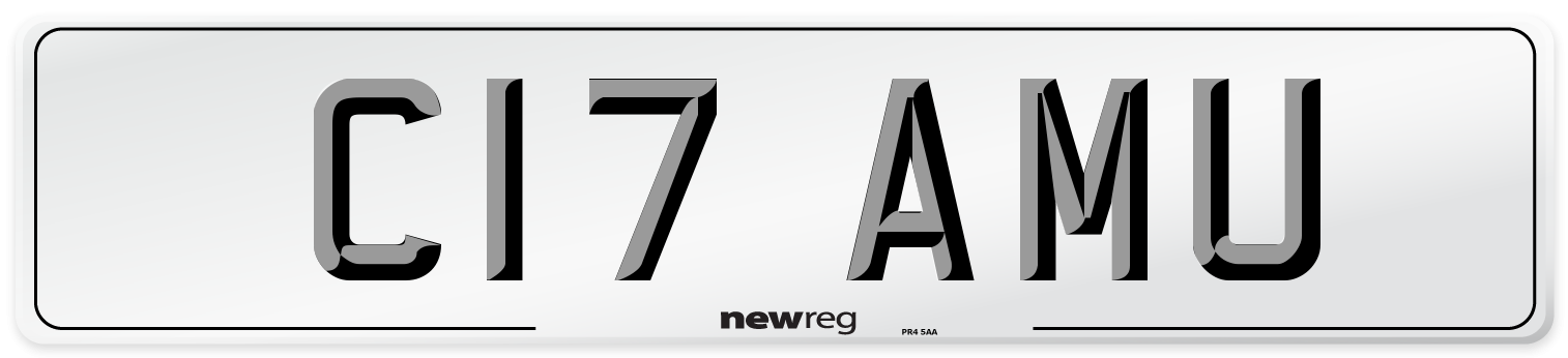 C17 AMU Number Plate from New Reg
